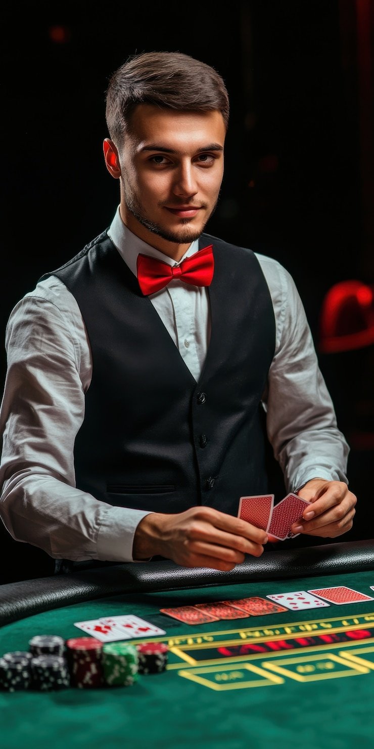 Live dealer studio with multiple camera angles